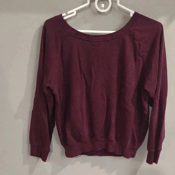 Victoria Secret PINK women's small maroon long sleeve crewneck sweatshirt - Picture 4 of 4